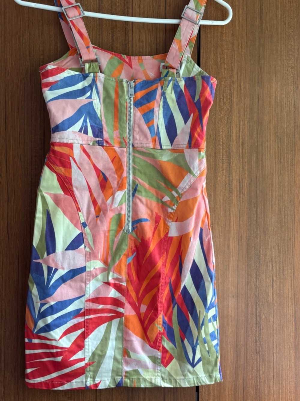 Guess Brooklyn Tropical Palm Floral Print Corset Mini Dress Size XS - Picture 4 of 12